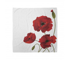 Poppy Flowers Pastoral Art Bandana