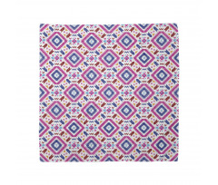 Geometrik Bandana Mavi Kilim Desenli