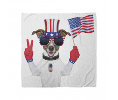 Amerika Bandana Mizahi Köpek Desenli