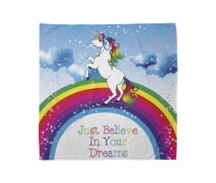 Rengarenk Bandana Gökkuşağı ve Unicorn