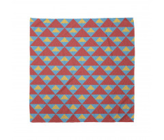 Geometrik Bandana Kırmızı Üçgen Desenli