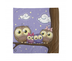 Cartoon Style Owl Family Bandana