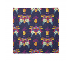 Vivid Flowers Pineapples Bandana