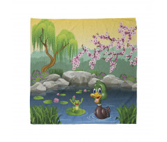 Duck and Frog in a Lake Bandana