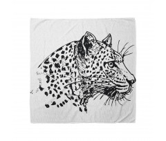 Hayvan Bandana Leopar Portresi Desenli Panter