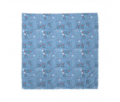 Modern Bandana Minik Geometrik Desenli