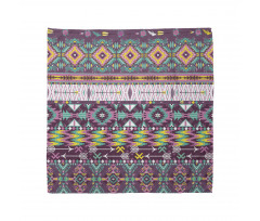 Soyut Bandana Mor Mavi Kilim Motifli