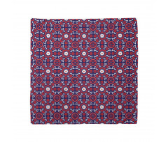 Soyut Bandana Geometrik Çiçek Motifli