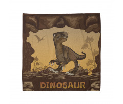 Antik Bandana Kahverengi Dinozor