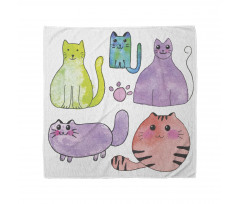 Cats in Watercolor Style Bandana