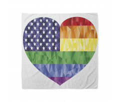 Heart Gay Flag Rainbow Art Bandana