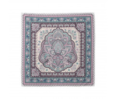 Boho Bandana Mavi Mor Çiçekli