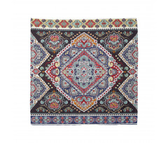 Boho Bandana Çini Çiçek Desenli