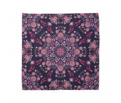 Mandala Bandana Pembe Lacivert Çiçekli