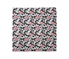 Kamuflaj Bandana Saklı Flamingo Desenli