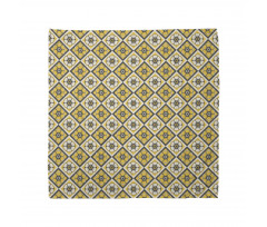 Yellow Tile Flowers Bandana