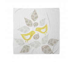 Art Deco Birds Leaves Bandana