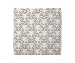 Rococo Flowers in Taupe Bandana