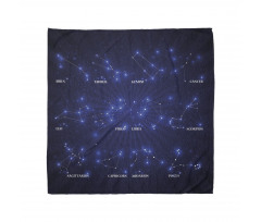 Astroloji Bandana Lacivert Yıldızlar