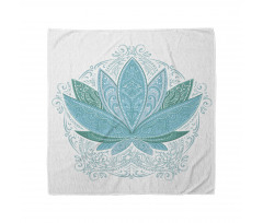 Soyut Bandana Mavi Mandala Desenli