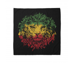 Grunge Lion Head Portrait Bandana