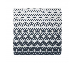 Geometrik Bandana Beyaz Mavi Şekiller