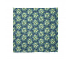 Geometrik Bandana Mavi Krem Geometrik