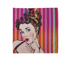 Retro Bandana Pin Up Kızı Desenli