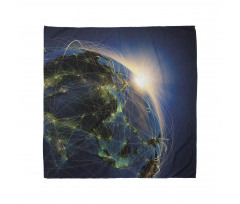 Vivid Globe Space Network Bandana