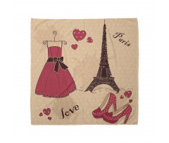 Feminen Bandana Pembe Elbise ve Paris