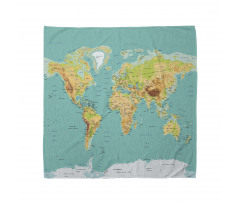 World Geography Continents Bandana