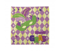 Geometrik Bandana Mor Mardi Gras Desenli