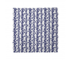 Blue and White Hibiscus Bandana