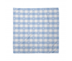 Gingham with Hearts Bandana