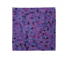 Geometrik Bandana Mor ve Mavi Üçgenler