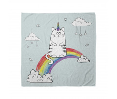 Komik Bandana Unicorn Kedi Desenli