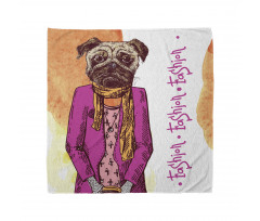 Pug Köpek Bandana Stil İkonu Ceketli Hayvan Moda Komik Tema