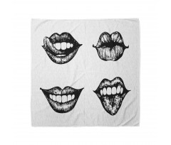 Monochrome Sketch Style Bandana