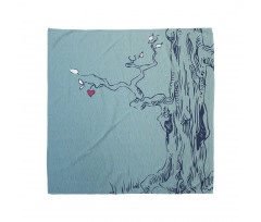 Tree with Hearts Leaves Bandana