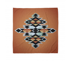 Etnik Bandana Geometrik Antik Tribal Desenli Çizgili Kilim