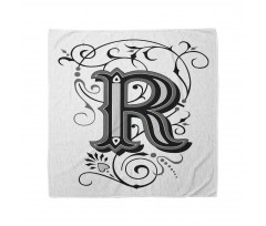 Antique R Typography Bandana