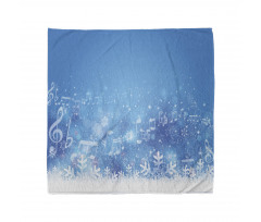 Music Notes Snowflakes Bandana