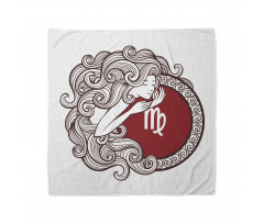 Long Haired Girl Zodiac Bandana