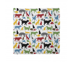 Colorful Cats and Dogs Bandana