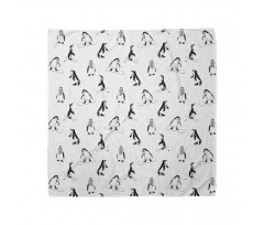 Skiing Penguins in Scarves Bandana