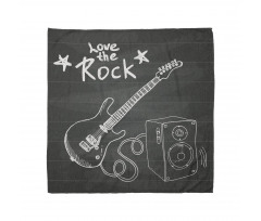 Love Rock Music Sketch Bandana