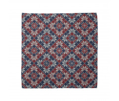 Tartan Geometric Floral Bandana