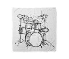 Drummer Doodle Art Bandana