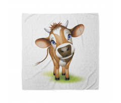 Cow with Blue Eyes Grass Bandana