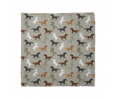 Stallion Galloping Motif Bandana